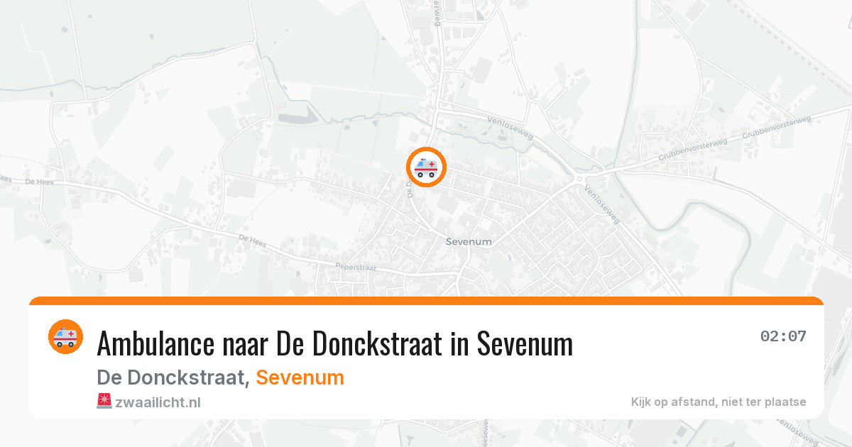 Ambulance naar De Donckstraat in Sevenum — 4 aug 2026
