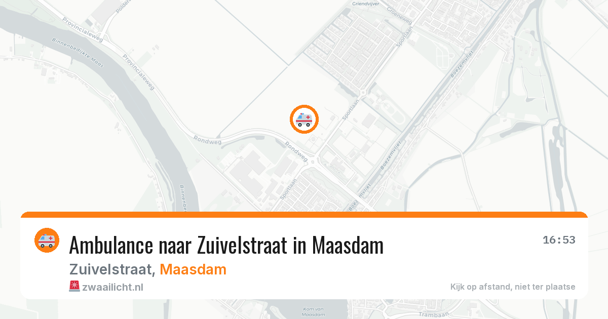 Ambulance naar Zuivelstraat in Maasdam — 8 mei 2026