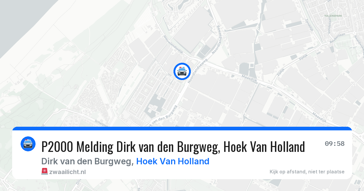 P2000 Melding Dirk van den Burgweg, Hoek Van Holland — 2 aug 2026