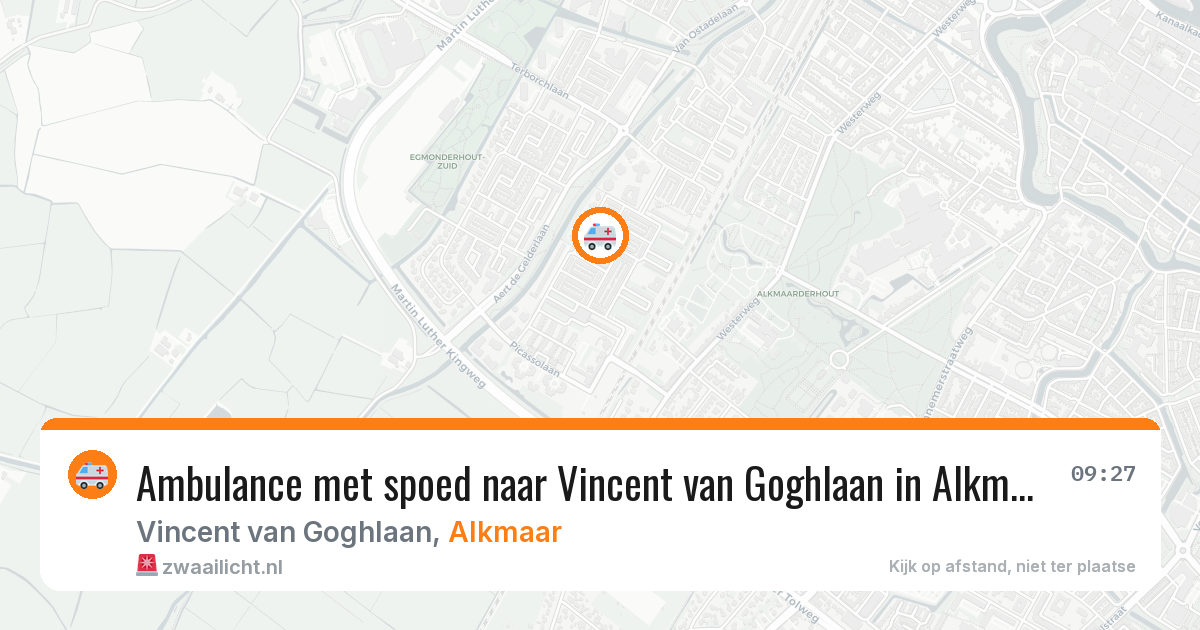 Ambulance met spoed naar Vincent van Goghlaan in Alkmaar — 7 mrt 2026