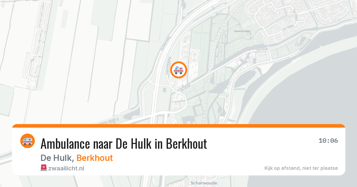 Ambulance naar De Hulk in Berkhout — 19 jun 2026