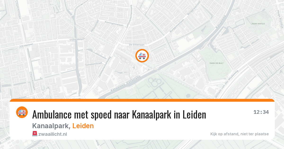 Ambulance met spoed naar Kanaalpark in Leiden — 20 feb 2026