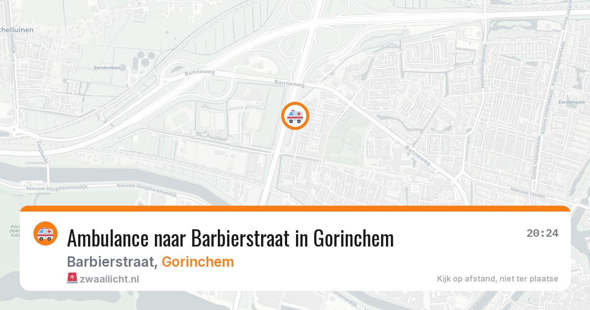 Ambulance naar Barbierstraat in Gorinchem — 20 mrt 2026