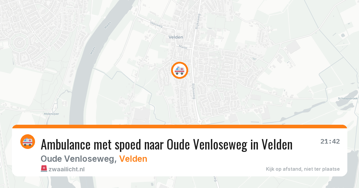 Ambulance met spoed naar Oude Venloseweg in Velden — 12 jul 2026