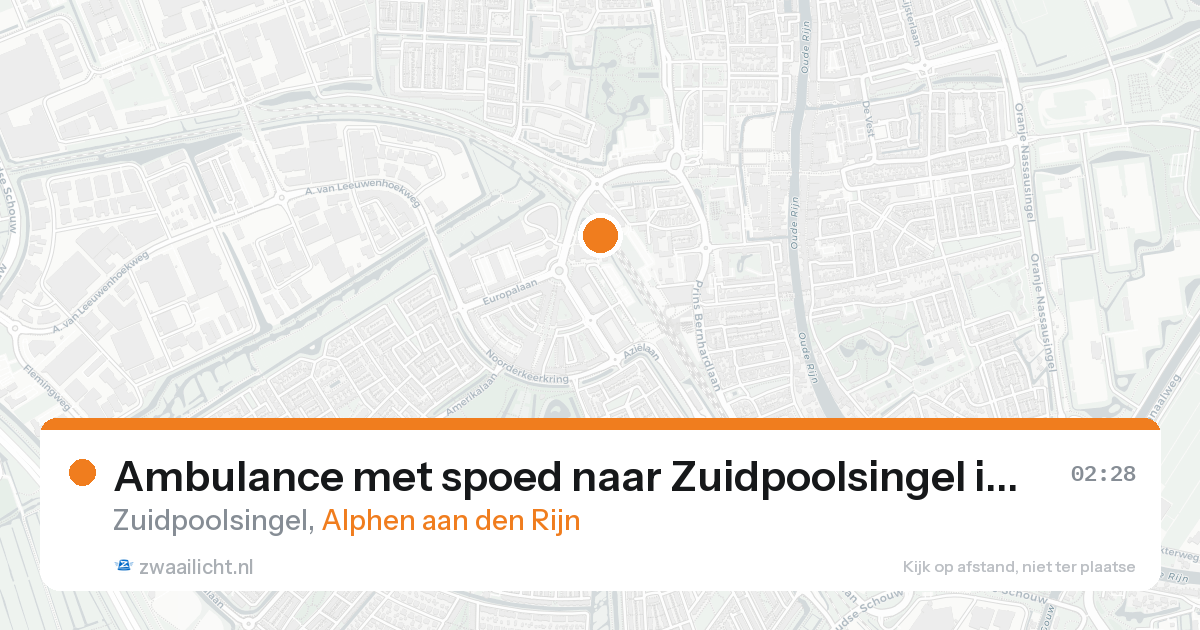 Ambulance met spoed naar Zuidpoolsingel in Alphen aan den Rijn — 10 jun 2026