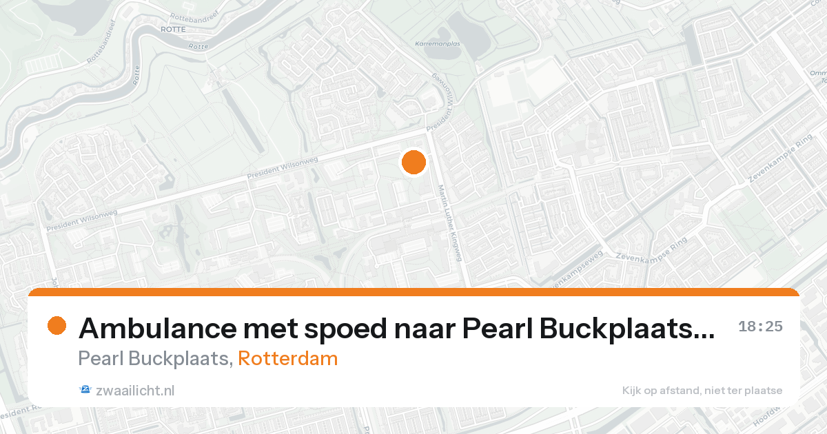 Ambulance met spoed naar Pearl Buckplaats in Rotterdam — 25 aug 2026