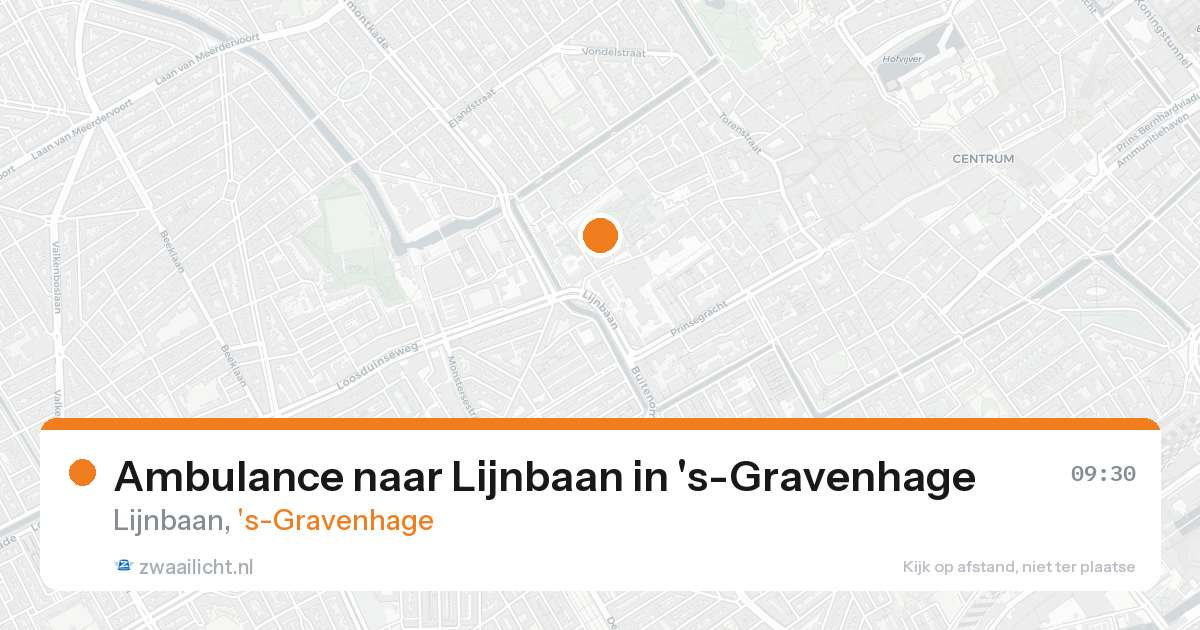 Ambulance naar Lijnbaan in 's-Gravenhage — 15 aug 2026