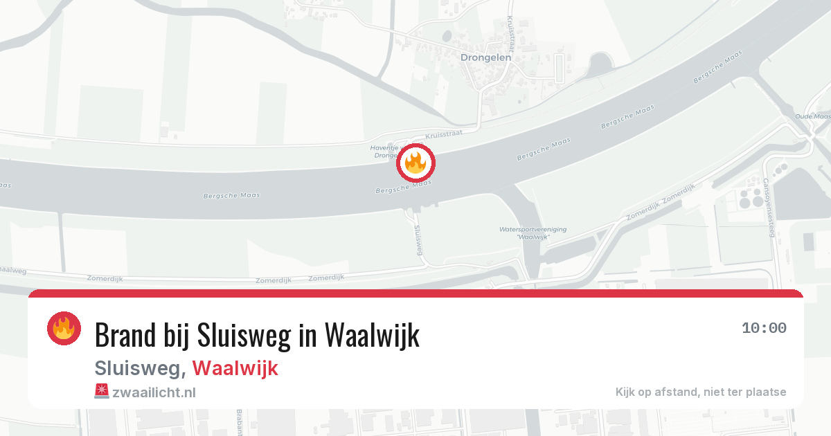 Brand bij Sluisweg in Waalwijk — 8 apr 2026