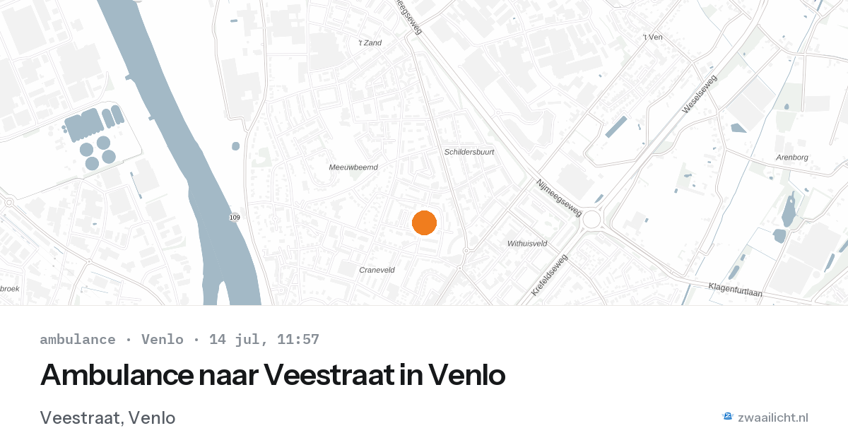 Ambulance naar Veestraat in Venlo — 14 jul 2026