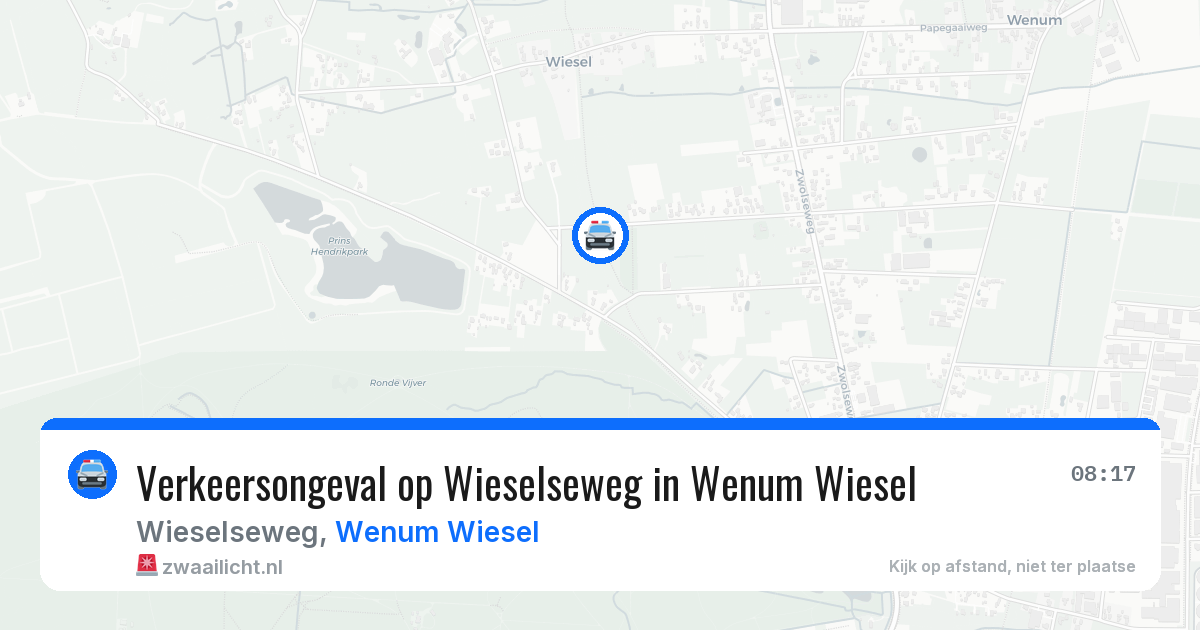 Verkeersongeval op Wieselseweg in Wenum Wiesel — 23 jan 2026