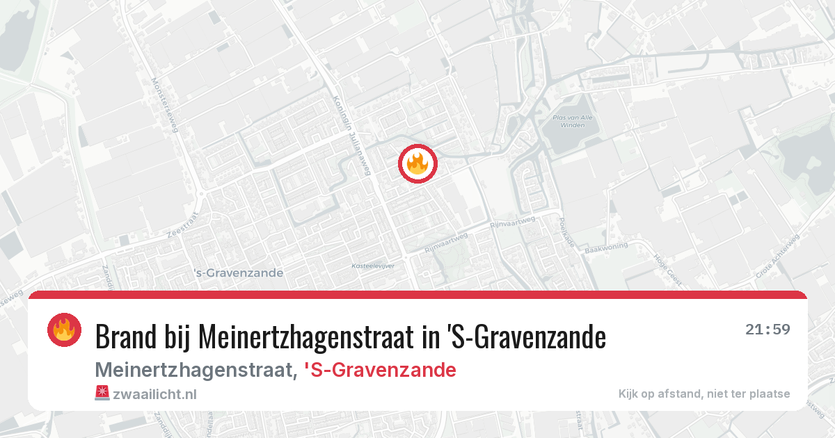 Brand bij Meinertzhagenstraat in 'S-Gravenzande — 29 mrt 2026
