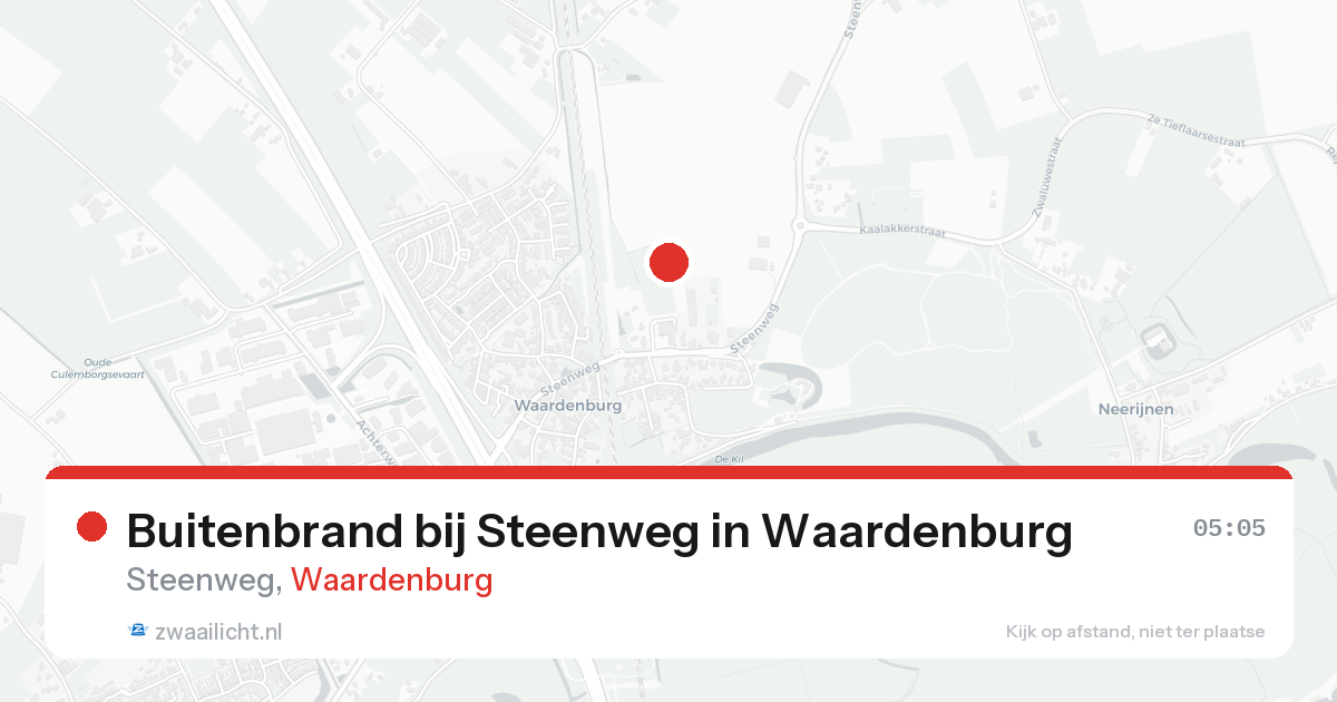 Buitenbrand bij Steenweg in Waardenburg — 26 aug 2026