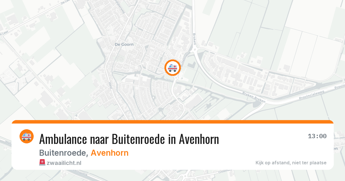 Ambulance naar Buitenroede in Avenhorn — 21 mei 2026