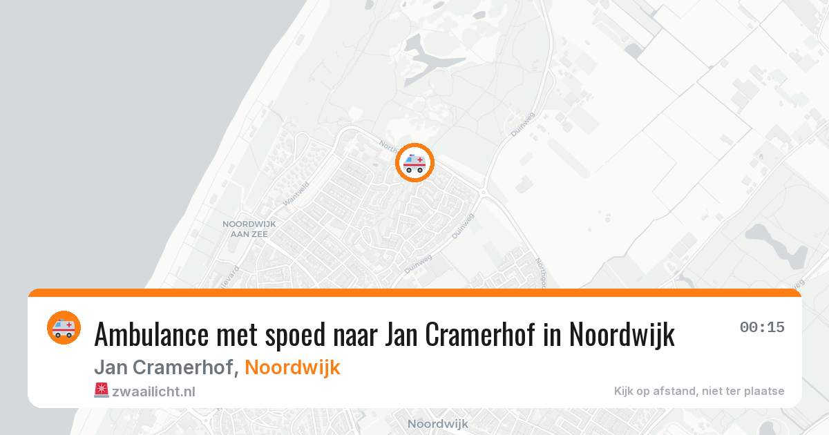 Ambulance met spoed naar Jan Cramerhof in Noordwijk — 24 jan 2026
