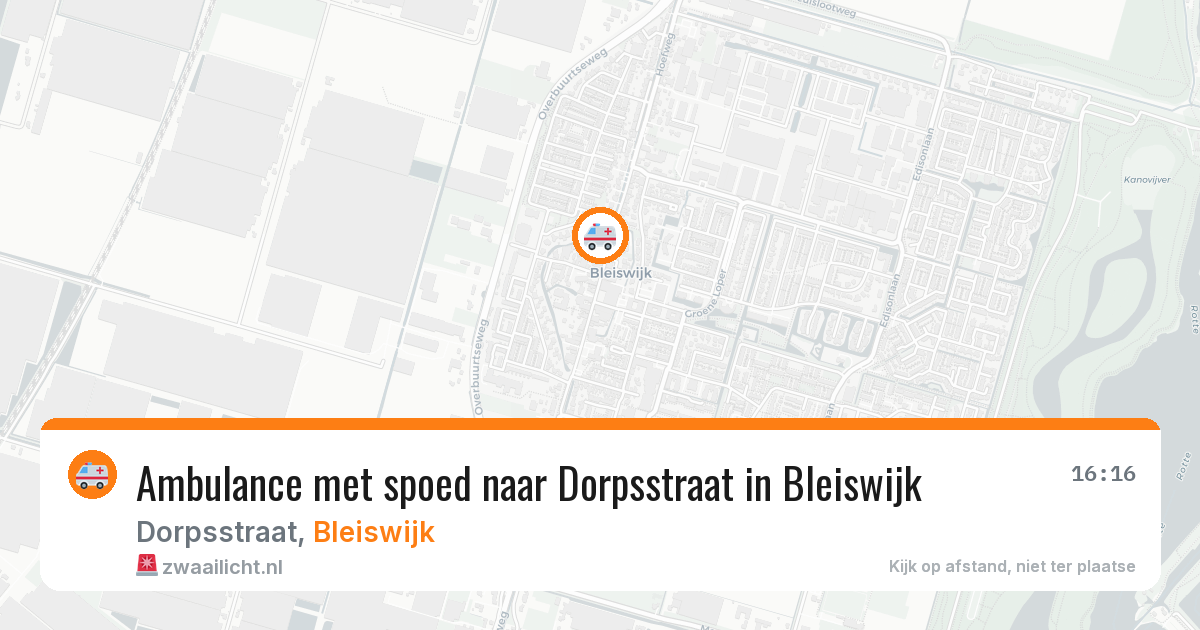 Ambulance met spoed naar Dorpsstraat in Bleiswijk — 3 jun 2026