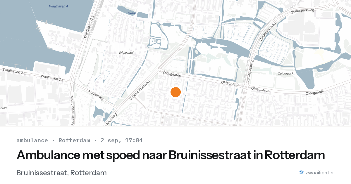 Ambulance met spoed naar Bruinissestraat in Rotterdam — 2 sep 2026