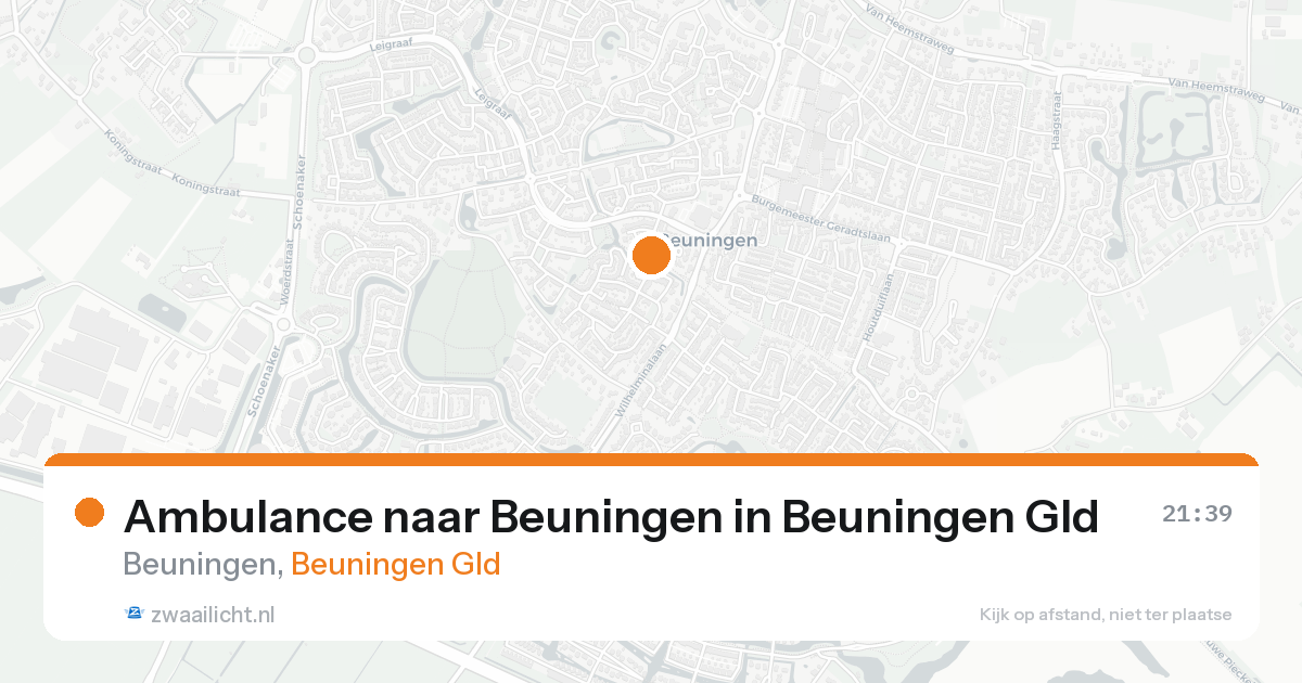 Ambulance naar Beuningen in Beuningen Gld — 14 aug 2026