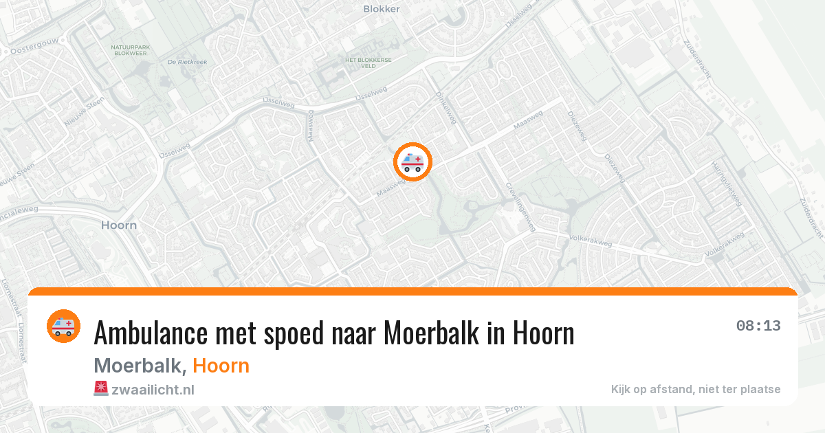 Ambulance met spoed naar Moerbalk in Hoorn — 17 jun 2026