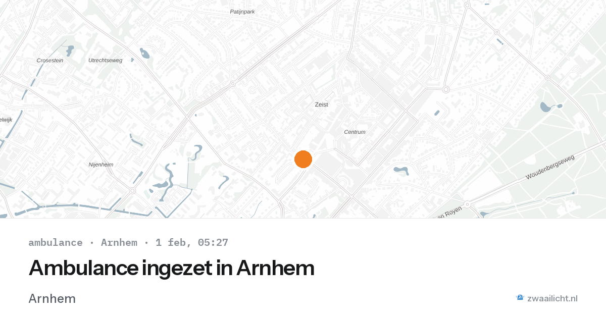 Ambulance ingezet in Arnhem — 1 feb 2026