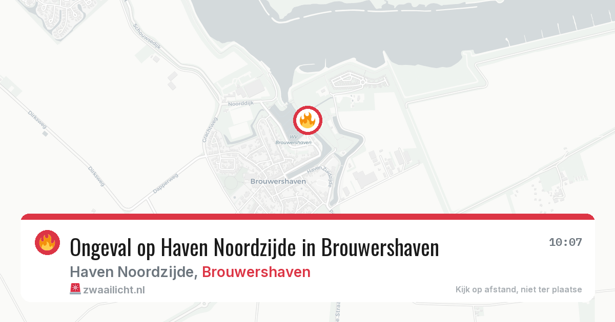 Ongeval op Haven Noordzijde in Brouwershaven — 11 jul 2026