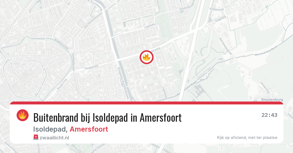 Buitenbrand bij Isoldepad in Amersfoort — 19 apr 2026