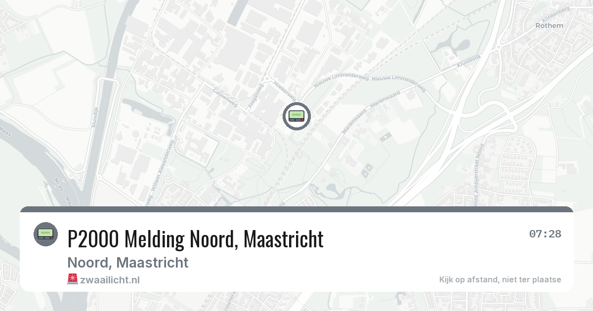 P2000 Melding Noord, Maastricht — 25 mrt 2026