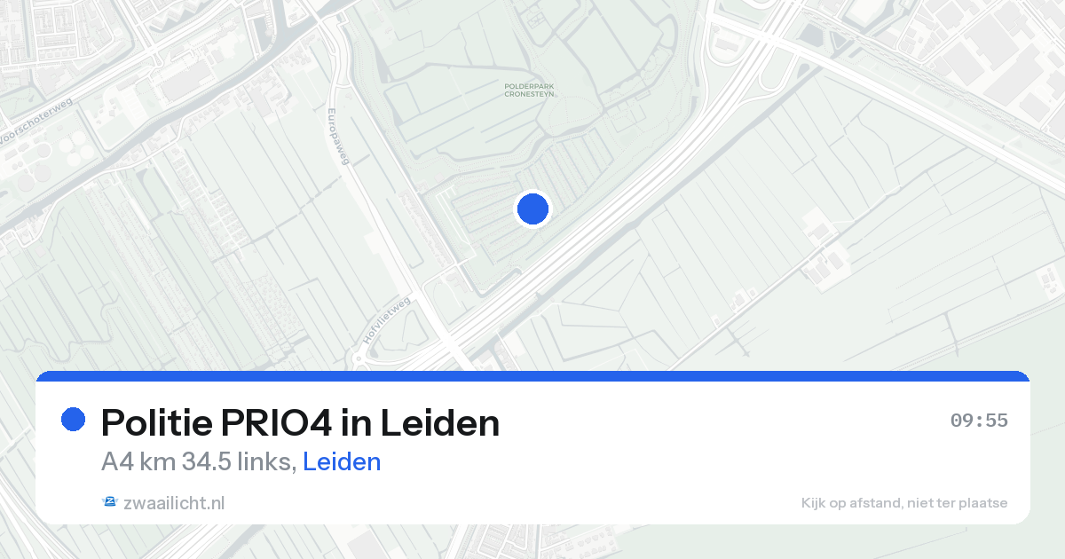 Politie PRIO4 in Leiden — 17 aug 2026 | 🚨 Zwaailicht.nl