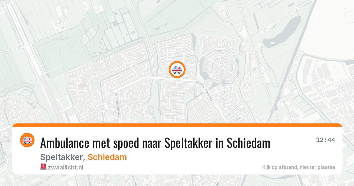 Ambulance met spoed naar Speltakker in Schiedam — 17 mrt 2026
