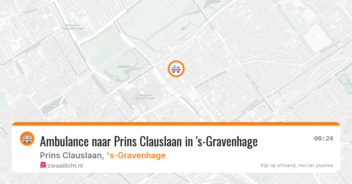 Ambulance naar Prins Clauslaan in 's-Gravenhage — 14 aug 2026