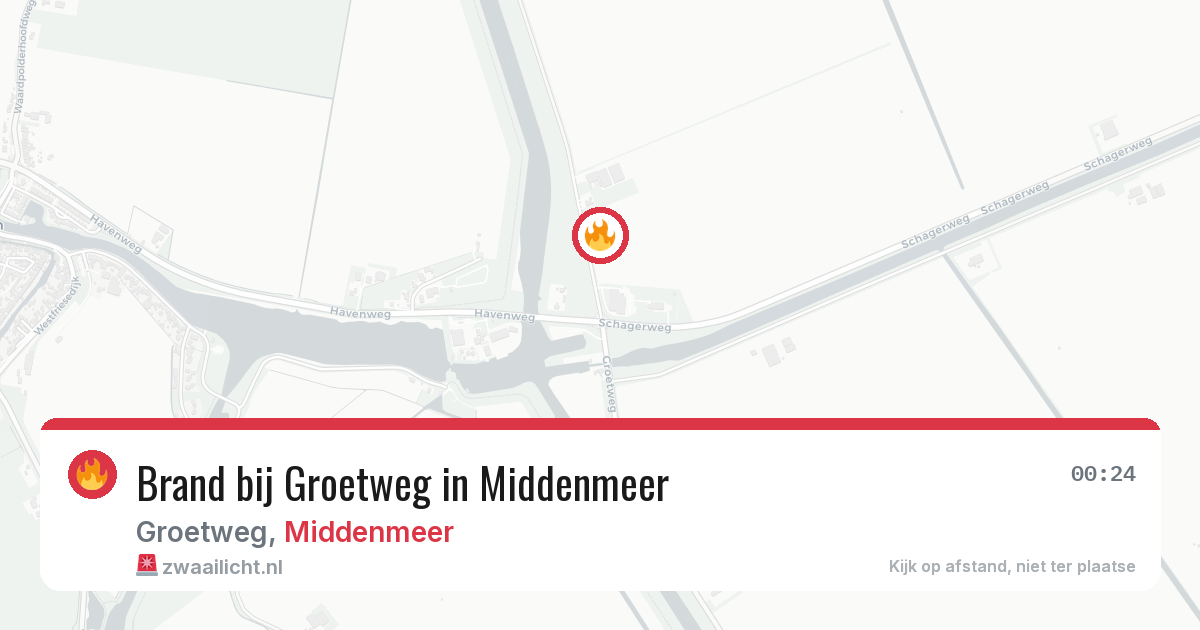 Brand bij Groetweg in Middenmeer — 29 mrt 2026