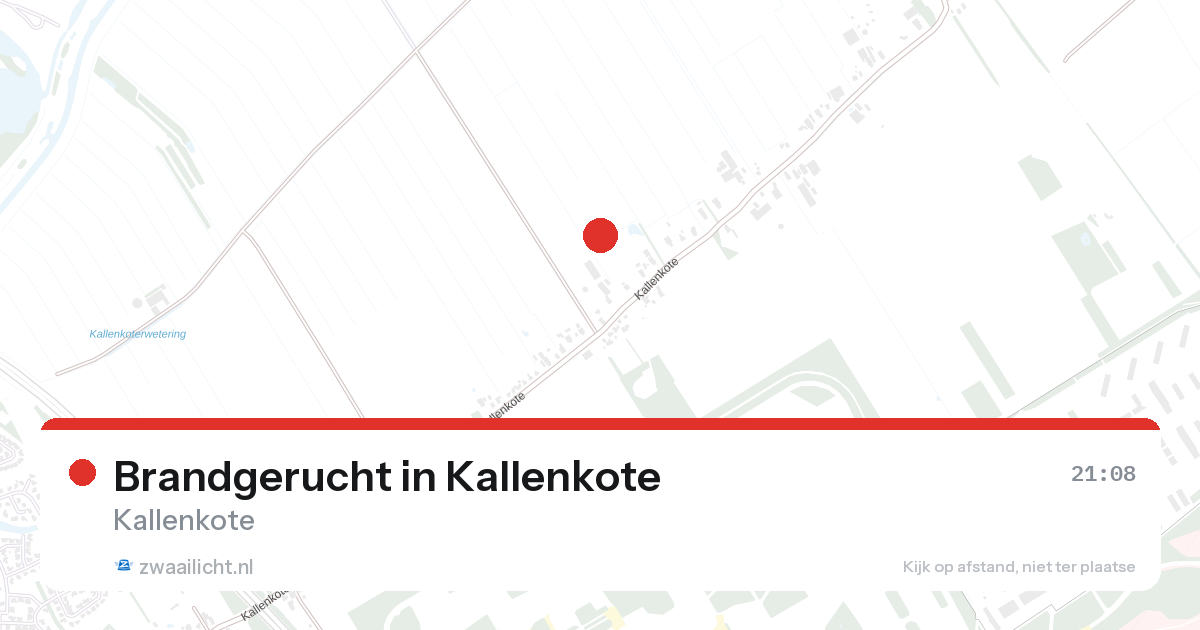 Brandgerucht in Kallenkote — 25 aug 2026