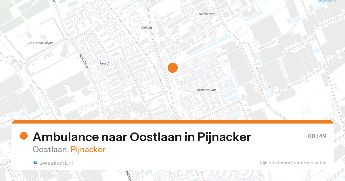 Ambulance naar Oostlaan in Pijnacker — 30 jun 2026