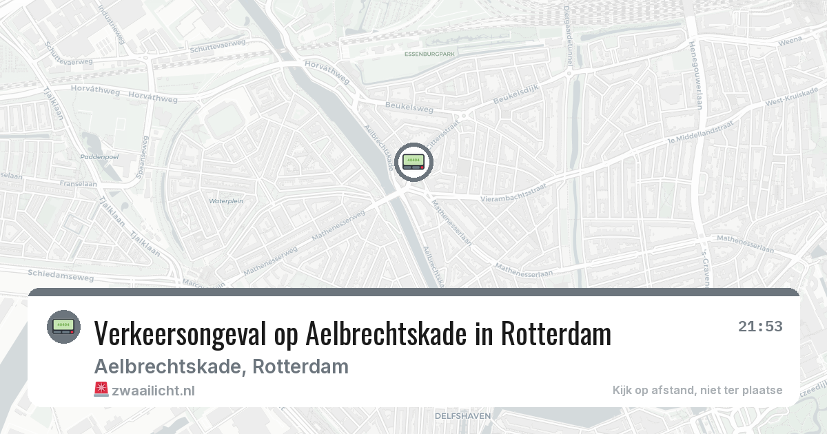 Verkeersongeval op Aelbrechtskade in Rotterdam — 26 jun 2026
