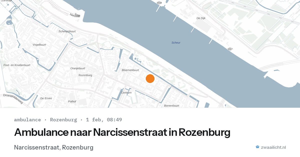 Ambulance naar Narcissenstraat in Rozenburg — 1 feb 2026