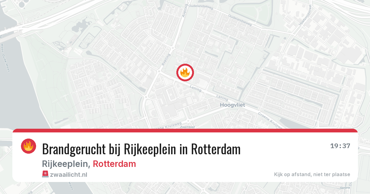 Brandgerucht bij Rijkeeplein in Rotterdam — 18 jun 2026