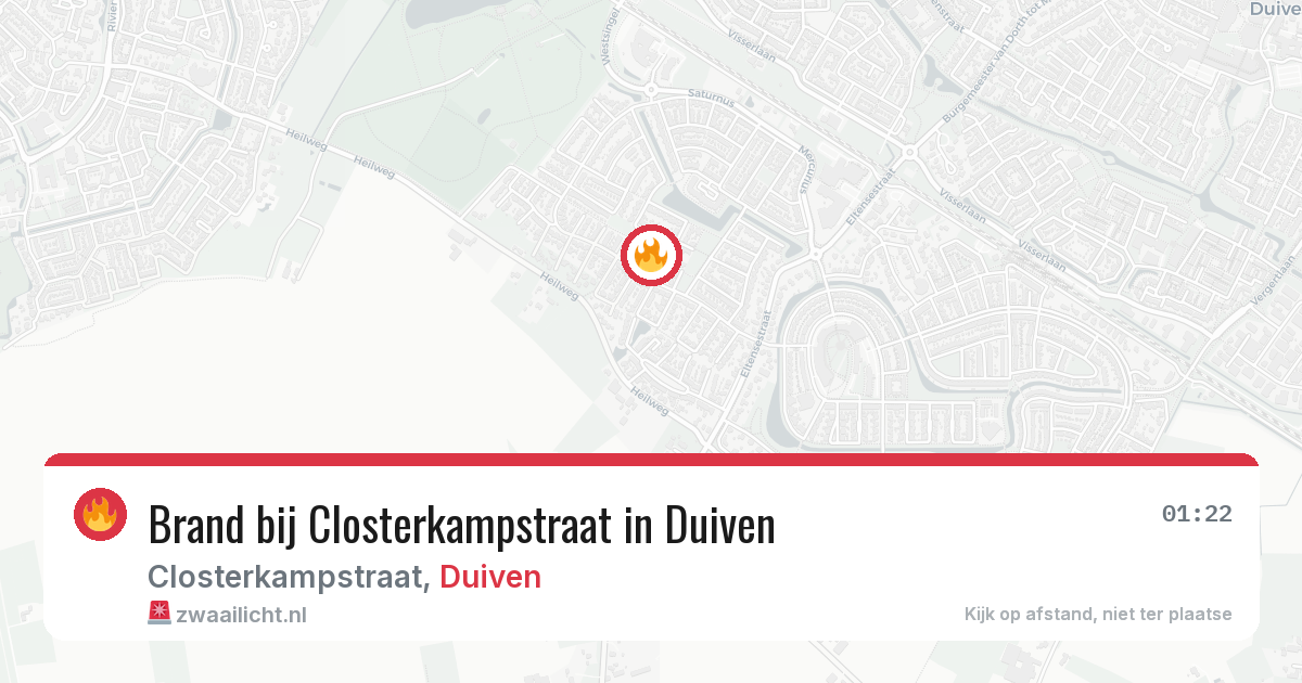 Brand bij Closterkampstraat in Duiven — 28 jul 2026