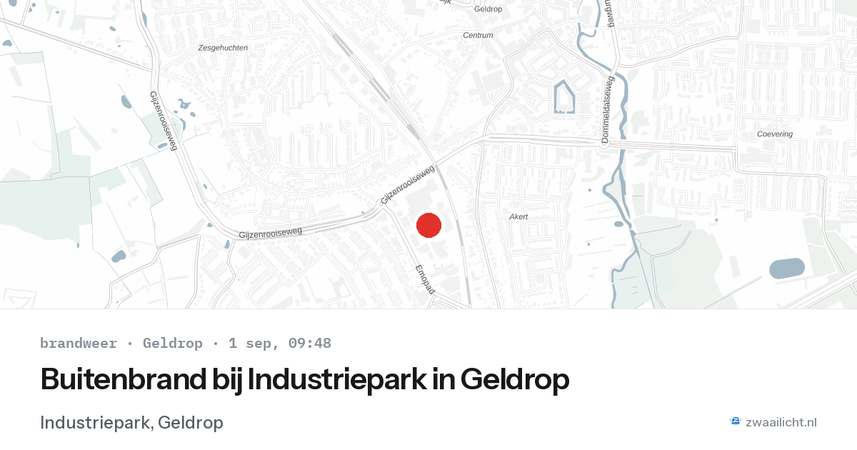Buitenbrand bij Industriepark in Geldrop — 1 sep 2026