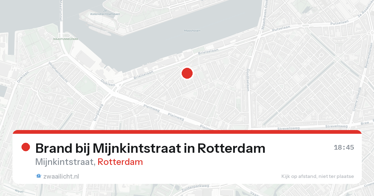 Brand bij Mijnkintstraat in Rotterdam — 24 aug 2026