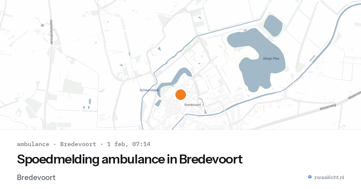 Spoedmelding ambulance in Bredevoort — 1 feb 2026