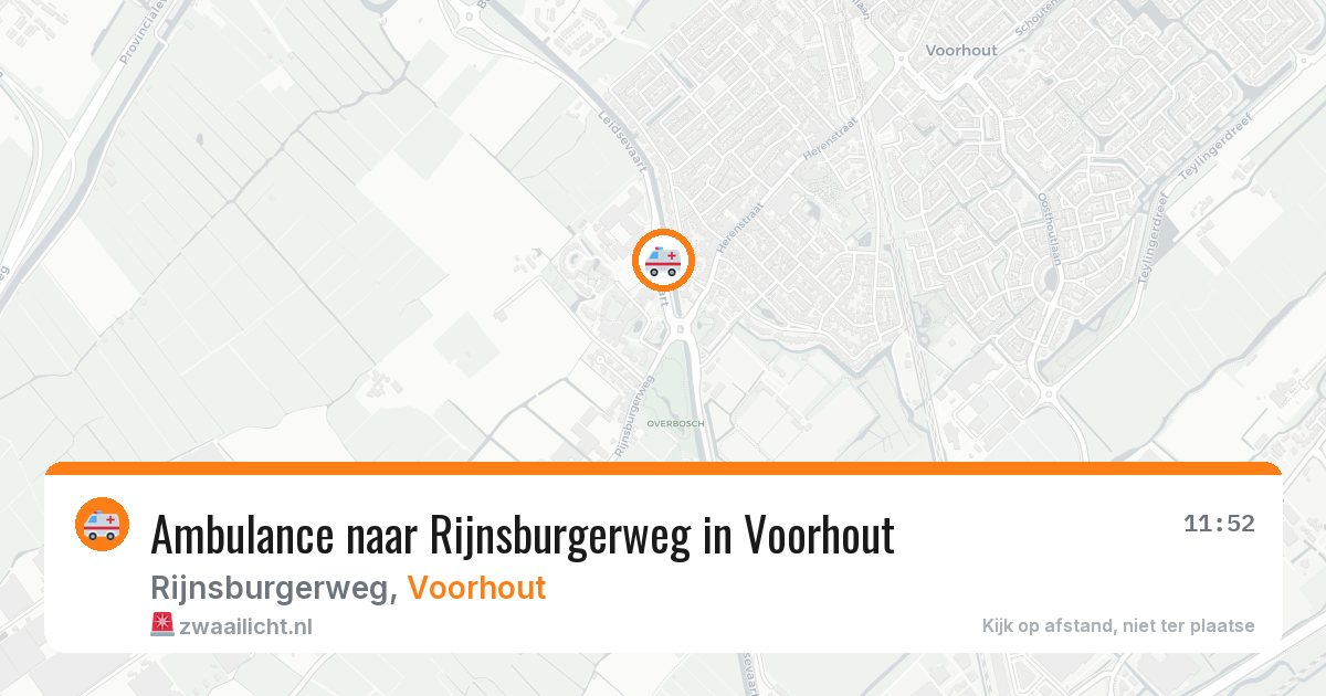 Ambulance naar Rijnsburgerweg in Voorhout — 20 jun 2026