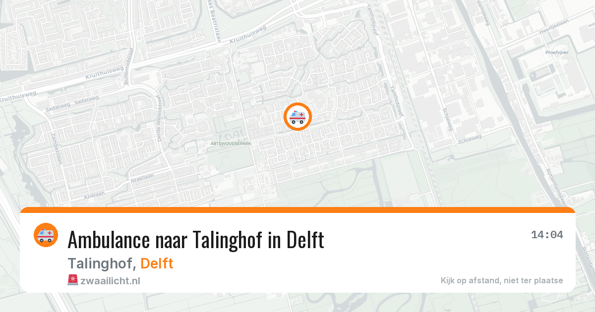 Ambulance naar Talinghof in Delft — 21 jul 2026