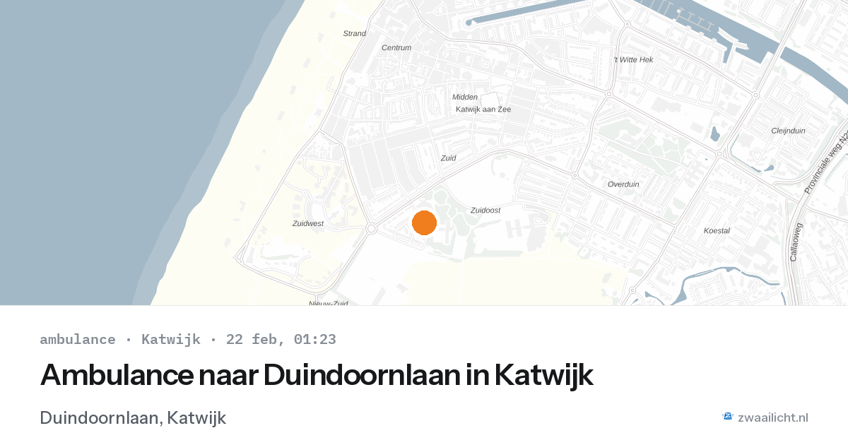 Ambulance naar Duindoornlaan in Katwijk — 22 feb 2026