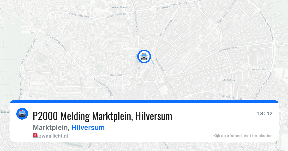 P2000 Melding Marktplein, Hilversum — 17 jun 2026