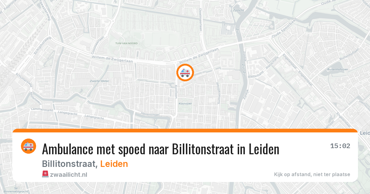 Ambulance met spoed naar Billitonstraat in Leiden — 25 mei 2026