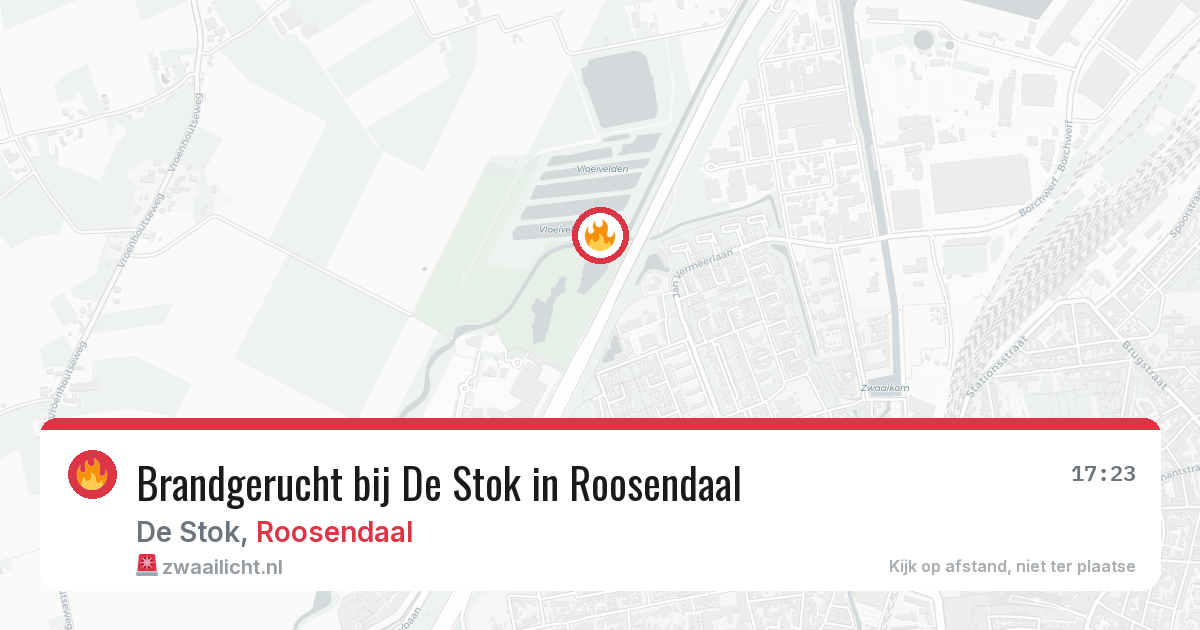 Brandgerucht bij De Stok in Roosendaal — 28 jul 2026
