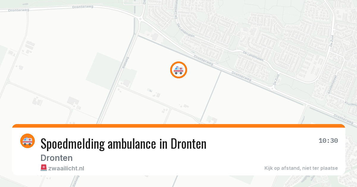 Spoedmelding ambulance in Dronten — 14 aug 2026