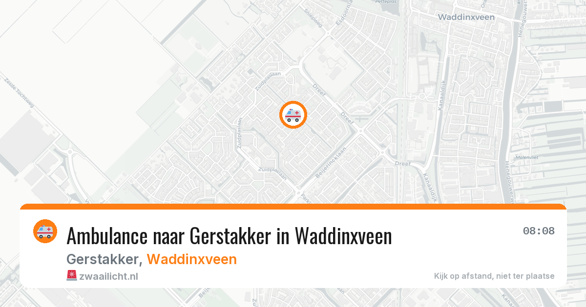 Ambulance naar Gerstakker in Waddinxveen — 13 aug 2026