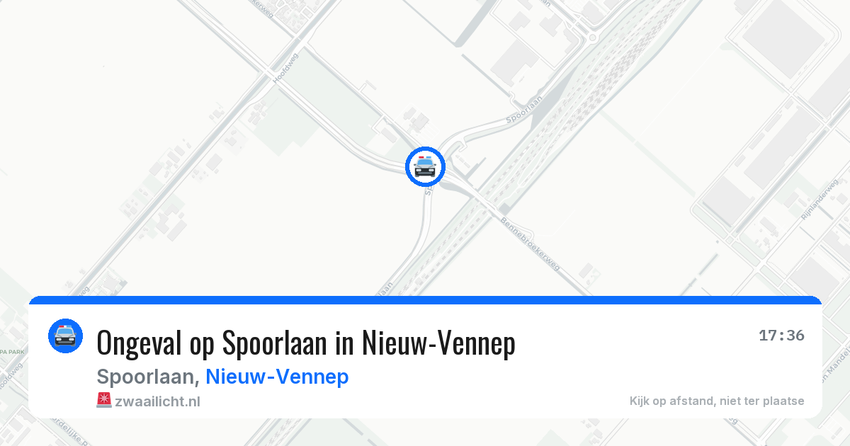 Ongeval op Spoorlaan in Nieuw-Vennep — 19 mrt 2026