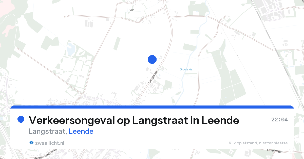 Verkeersongeval op Langstraat in Leende — 24 aug 2026