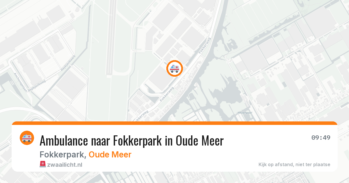 Ambulance naar Fokkerpark in Oude Meer — 6 jun 2026